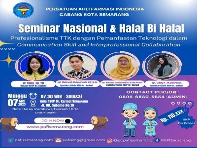 SEMINAR NASIONAL  & HALAL BI HALAL 07 MEI 2023